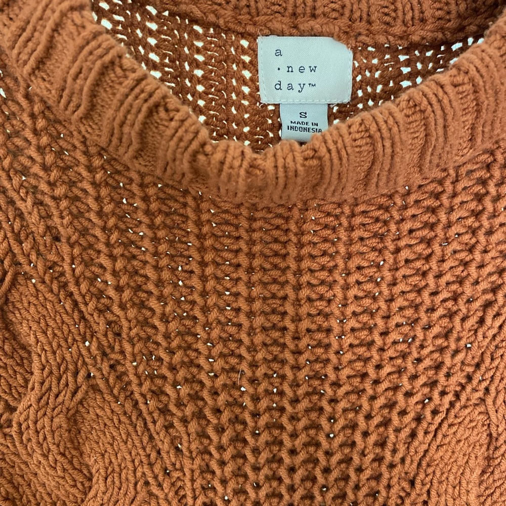 A New Day Sweater Top Rust S
